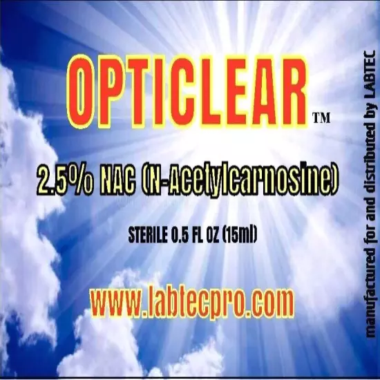 Cataract Eye Drops with 2.5% NAC, N-Acetylcarnosine 15ml Vial 2 pack!