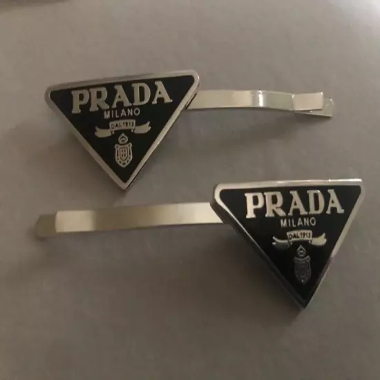 2pc Black Prada Hair Clip Original No Box