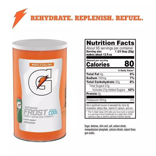 Gatorade Thirst Quencher Powder, Glacier Cherry, 76.5 oz Canister