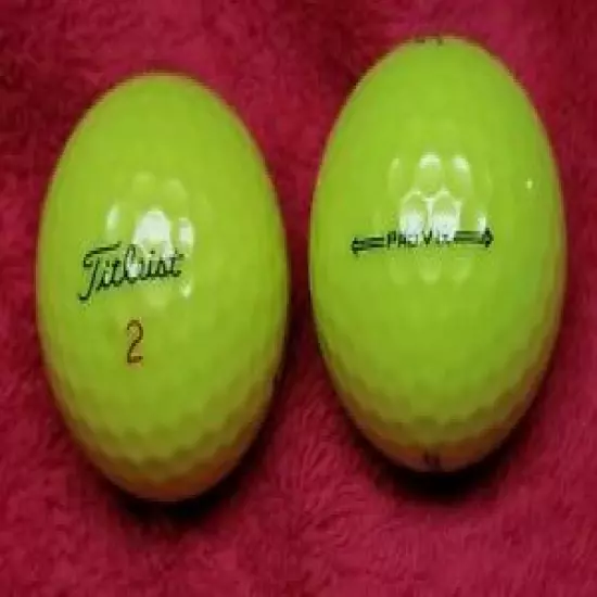 12 Titleist Pro V1X 2022 in Bright Yellow grade AAAAA used ProV1 2022 Logo