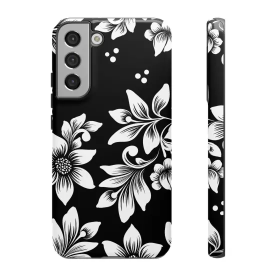 Black & White Floral Style - Tough Cases