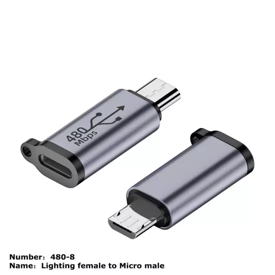 480Mb Micro USB to Mini USB Adapter Type-C Female to Mini USB 2.0 Male Converter