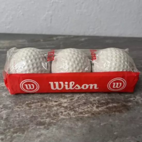 Vintage Wilson # 4 Middlecoff Vulcanized Golf Balls 1 Sleeve 3 Balls- NIP