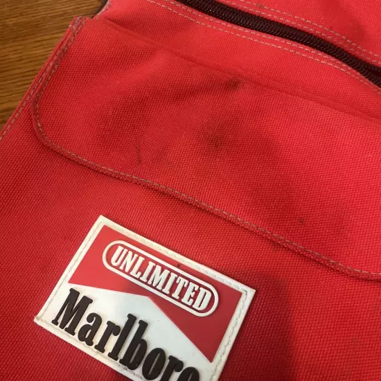 Marlboro Unlimited Drawstring Red Duffel Shoulder Bag Backpack LRG Vintage 90’s