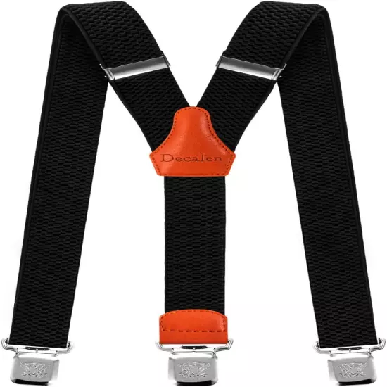 Mens Suspenders Very Strong Clips Heavy Duty Braces One Size Fits All Y Shape