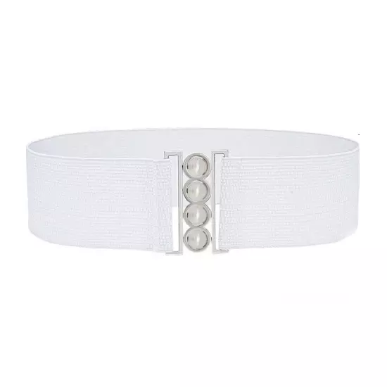 Womens Wide Belts Elasticated Ladies Casual Stretch Buckle Dress Waist Belt