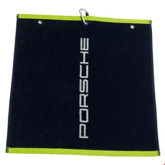 [Porsche genuine] Towel with carabiner Acid Green PORCHE Motorsport Collection