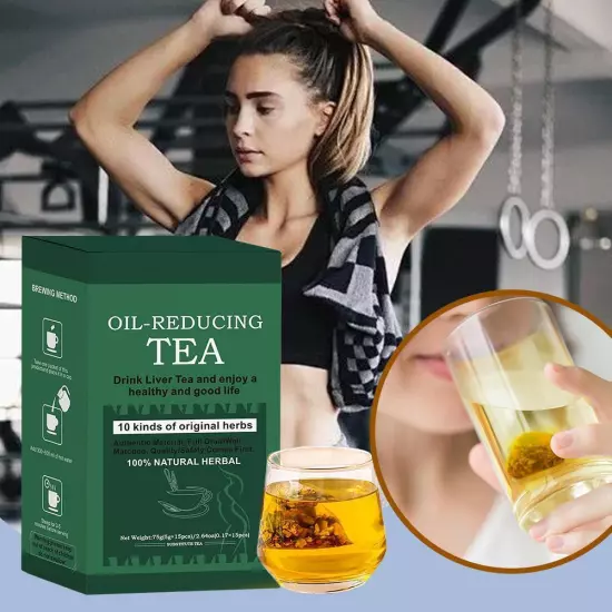 Oil-Reducing-Tea - 10 Herbal with Excellent Formula, Oil Cleansing Tea forLiver