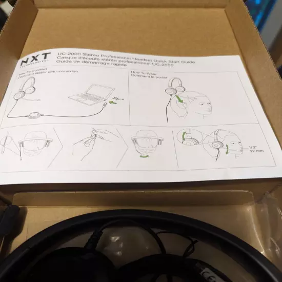 NXT Technologies UC-2000 Noise-Canceling Stereo Computer Headset NX55445 (3pc)