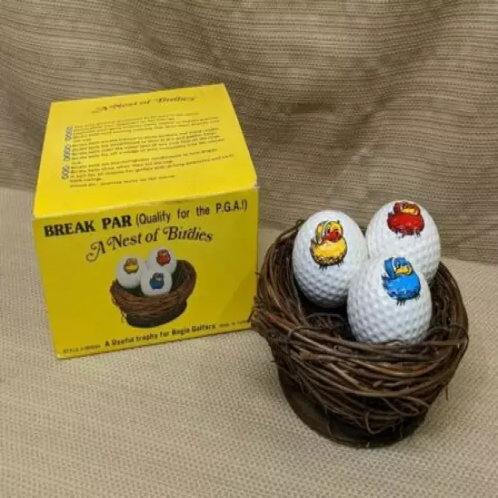 Vintage "A Nest Of Birdies" Novelty Golf Balls Aldon Accessories 1987 Break Par