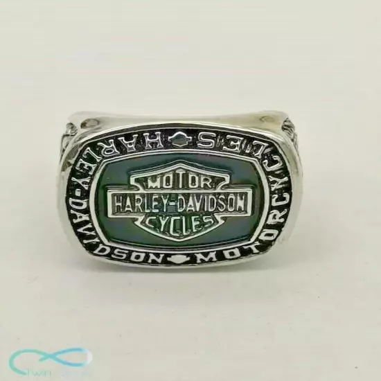 Ring of Harley Davidson Motor Cycles Badass Silver Handmade