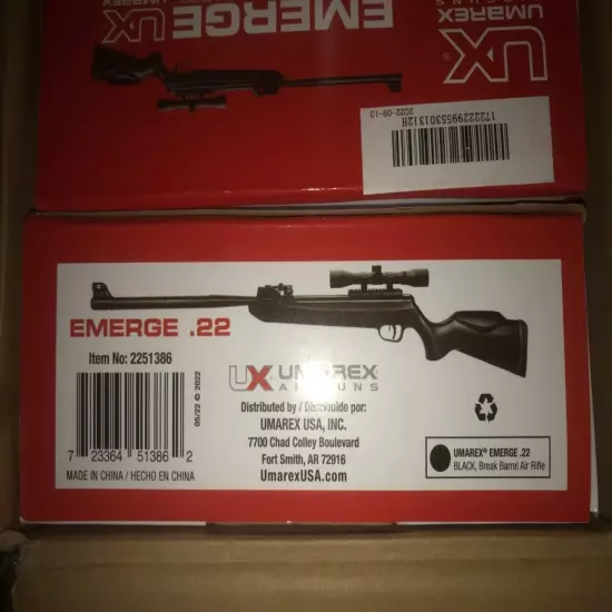 Umarex Emerge .22 Caliber 12-Shot Air Rifle w/4x32mm Scope, 800 FPS - 2251386