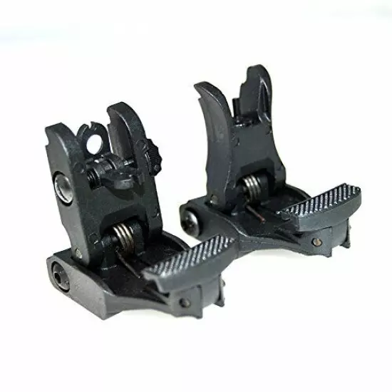 Low Profile Front and Rear Flip-Up Sight for Flat Top Rifles - 2 1/4"