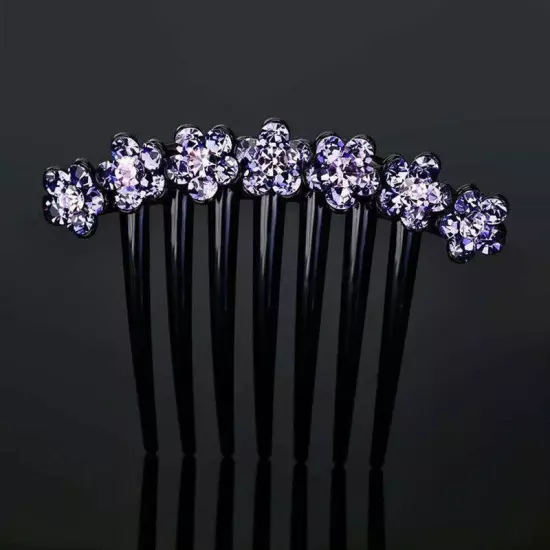 Crystal Flower Hair Comb Clip Shiny Rhinestones Hairpins Women Hair Accessories*