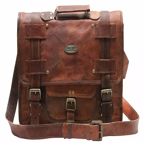 Brown Distressed Leather Replacement Shoulder Strap-Luggage/Messenger Bag Uniesx