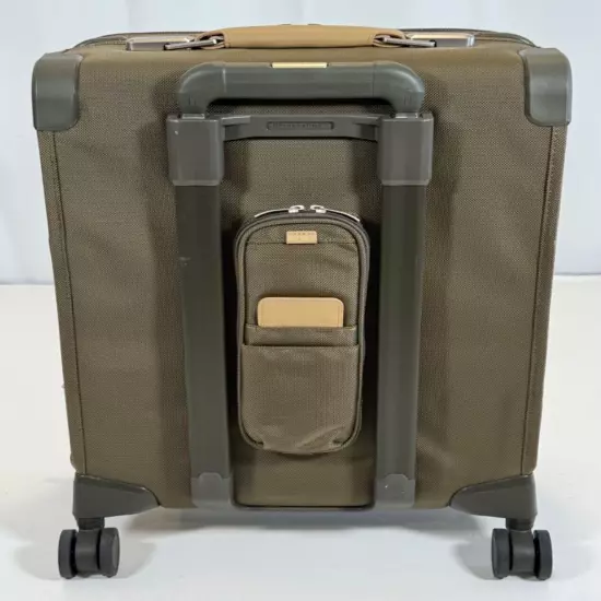 Briggs & Riley Baseline Global Carry-On Spinner Suitcase Luggage Olive New