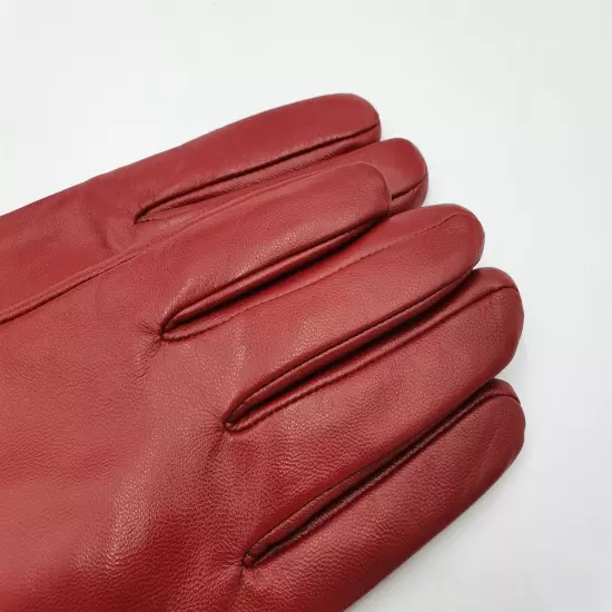 Long genuine leather gloves, opera elbow gloves - 18 inches / 46 cm. TOUCHSCREEN