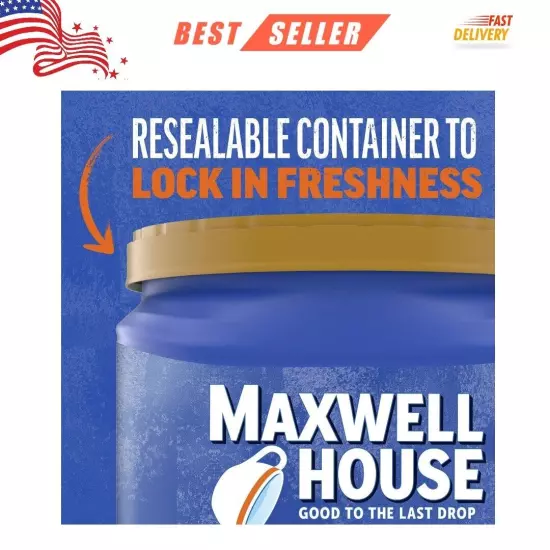 Maxwell House Light Roast Breakfast Blend Ground Coffee, 25.6 oz. Canister