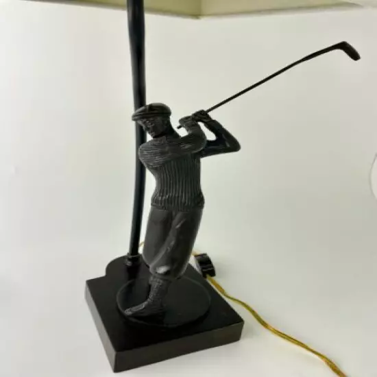 Golfer Table Lamp with Golf Bag Finial