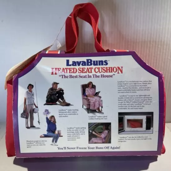 Lava Buns Heated Seat Cushion (Hot & Cold) Hunting/Bleachers/Ballgame - NEW