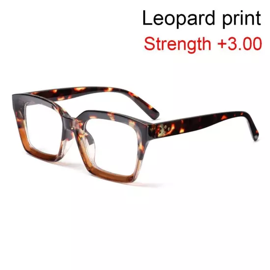 Square Oversized Reading Glasses Presbyopia Eyeglasses Large Frame