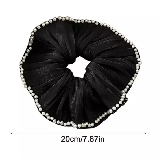 Elastic Hair Scrunchie Black / White Head Rope Hair Accessories For Women O8F ο^