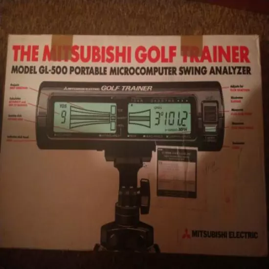 Mitsubishi GL 500 Electric Indoor Golf Trainer With Carrying Case EUC