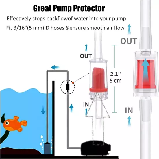 Aquarium Air Pump Accessories - Contains Airline Tubing Control Valve Air Stones