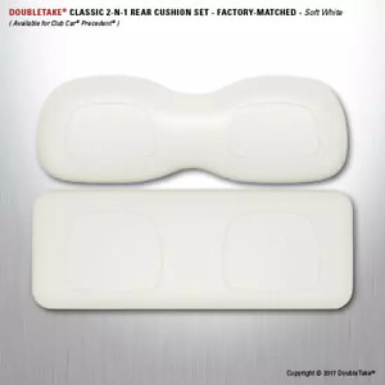 Factory Double Take Golf Cart Rear Seat Cushions Club Car Precedent soft white