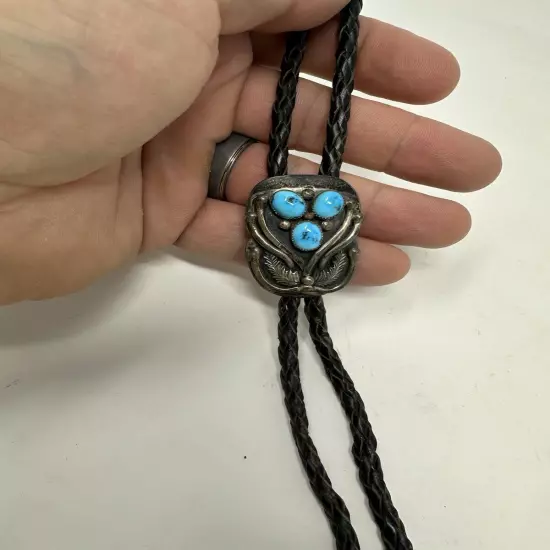 Navajo Bolo Tie Turquoise Native American Ties K.M Navajo