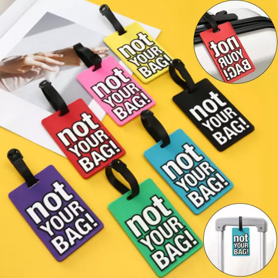 Luggage Tags NOT YOUR BAG Baggage Labels Name Address Suitcase Travel Holiday