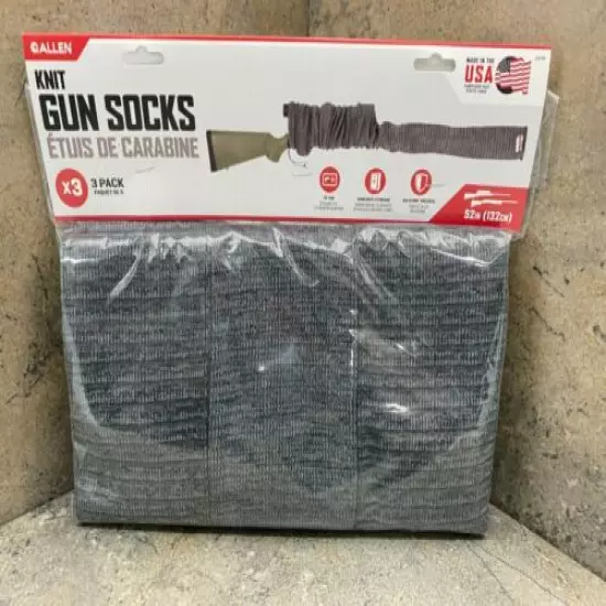 New Allen Knit Gun Sock 13130 3 Pack 52" Long 