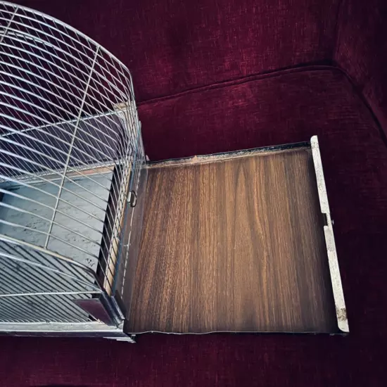 VINTAGE "HENDRYX" CHROME METAL BIRD CAGE-CIRCA 1950'S