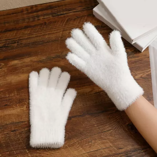 Korean style winter gloves imitation mink gloves plush warm^ω