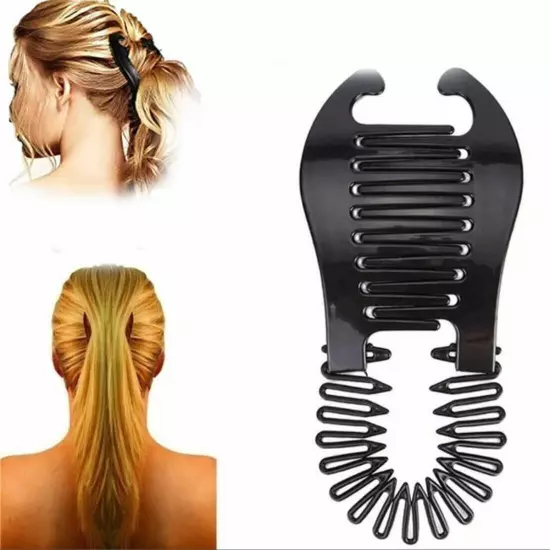 Interlocking Banana Combs Stretch Flexible Hair Combs Clips Ponytail9 F0N0