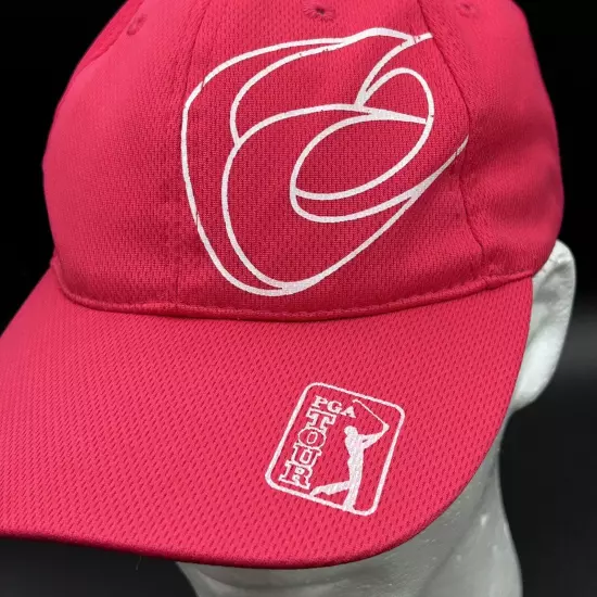 PGA Tour Back 9 Ladies Hat Pink Strapback Poly Adj. Golf EUC