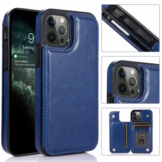 Wallet Card Case Cover Leather Magnetic For iPhone 15 16 PRO MAX 14 13 12 11 XS 