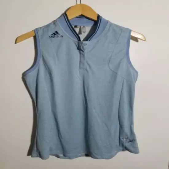 NWT WOMEN'S ADIDAS S/L POLO, SIZE: MEDIUM, COLOR: AMBIENT SKY (J376)