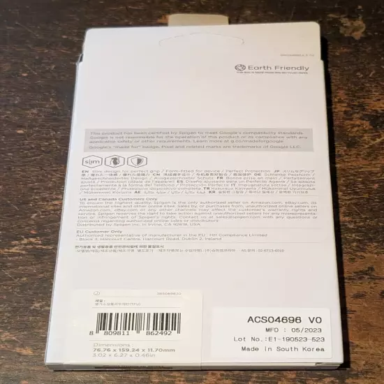 Spigen Liquid Air Phone Case - Google Pixel 7 - Matte Black- Preowned-ACS04696