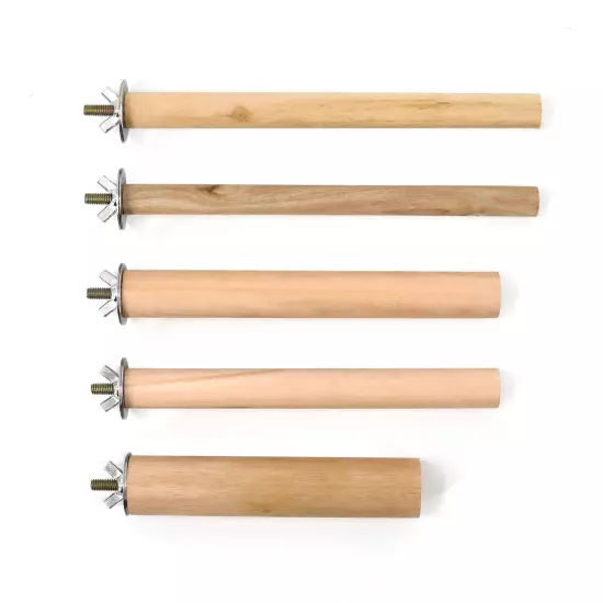 Bird Perch,5 Pieces Wooden Parrot Claw Standing Stick with Different Diameter...