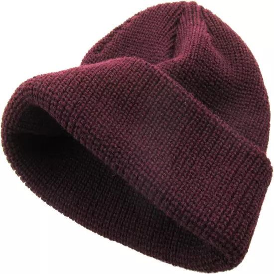 Warm Winter Knit Cuff Beanie Cap Fisherman Watch Cap Daily Ski Hat Skully