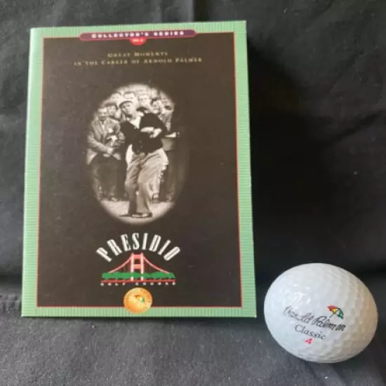 Bundle of 2-Arnold Palmer Collector's Series Presidio Golf Scorecard & Golf Ball