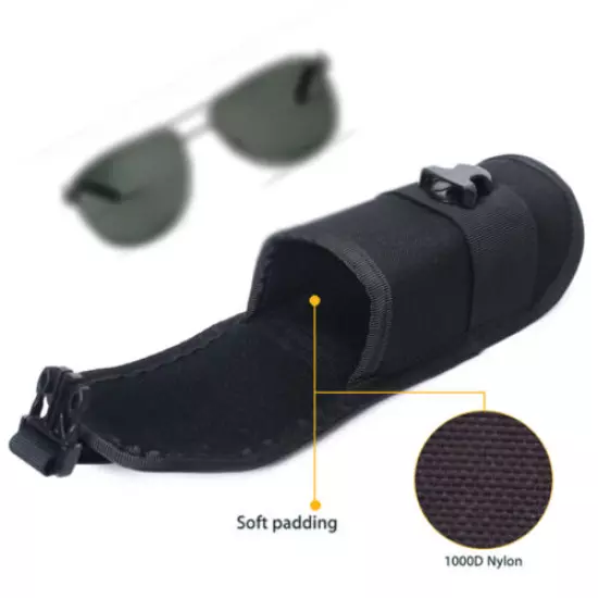 Tactical Hard Glasses Cover Case Sunglass Holster Pouch Molle Bag for Hunting