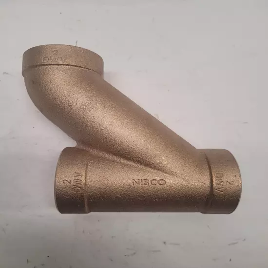 Nibco 812 2"x2"x2" DWV Long Turn Tee WYE Cast Bronze