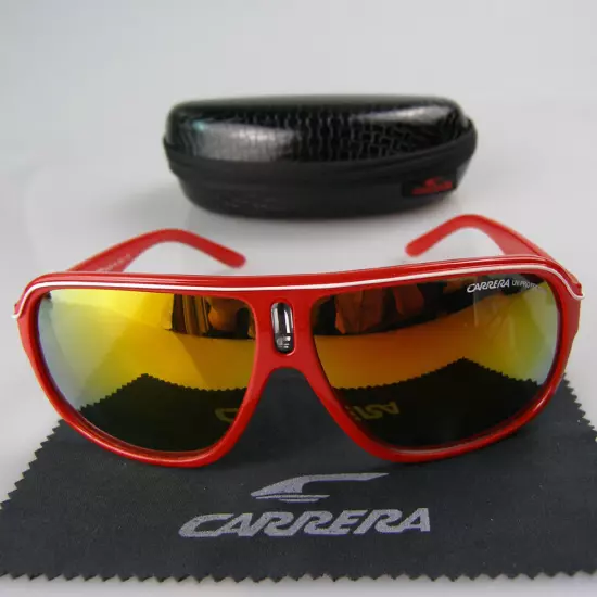 Men Women Retro Sunglasses Unisex Square Bright Black Frame Carrera Glasses C19