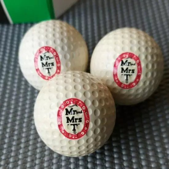 PGA-VICTOR MR AND MRS "T" CUSTOM GULF BALL SLEEVE. GREEN,WHITE,BLACK LOGO BOX. 