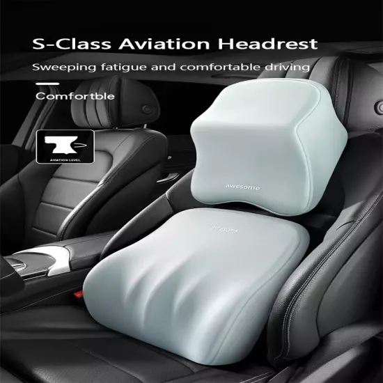 Car Lumbar Back Support Headrest Neck Pillow Universal Soft Neck Pillows Cushion