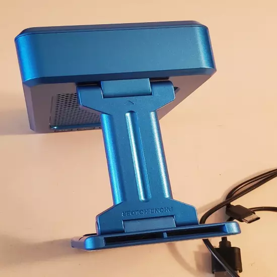 JTEMAN L9 Wireless Cell Phone Stand With Bluetooth Speaker. RARE BLUE Model 1865