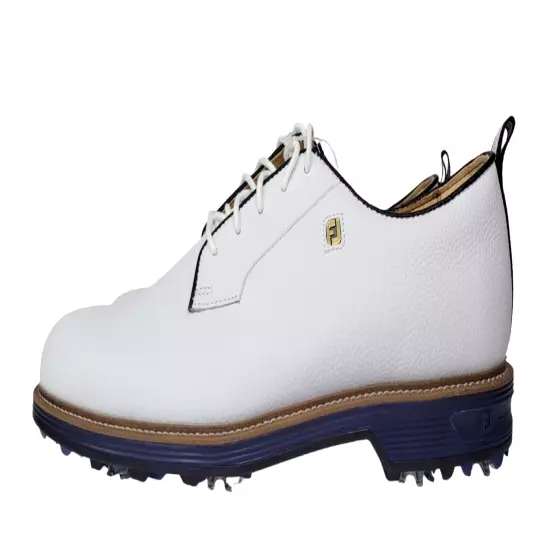 NEW 2024 FootJoy Dryjoys Premiere Series "Field" Golf Shoes, White/ Navy 10.5 M