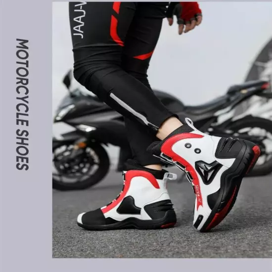 Professional Non-Slip Motorcycle Boots Men's High Top Comfortable Riding Shoes